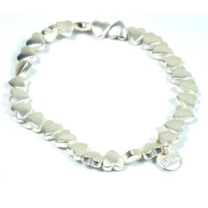 Biba Armband Metall Herzchen Silber 6mm Anhänger Silber