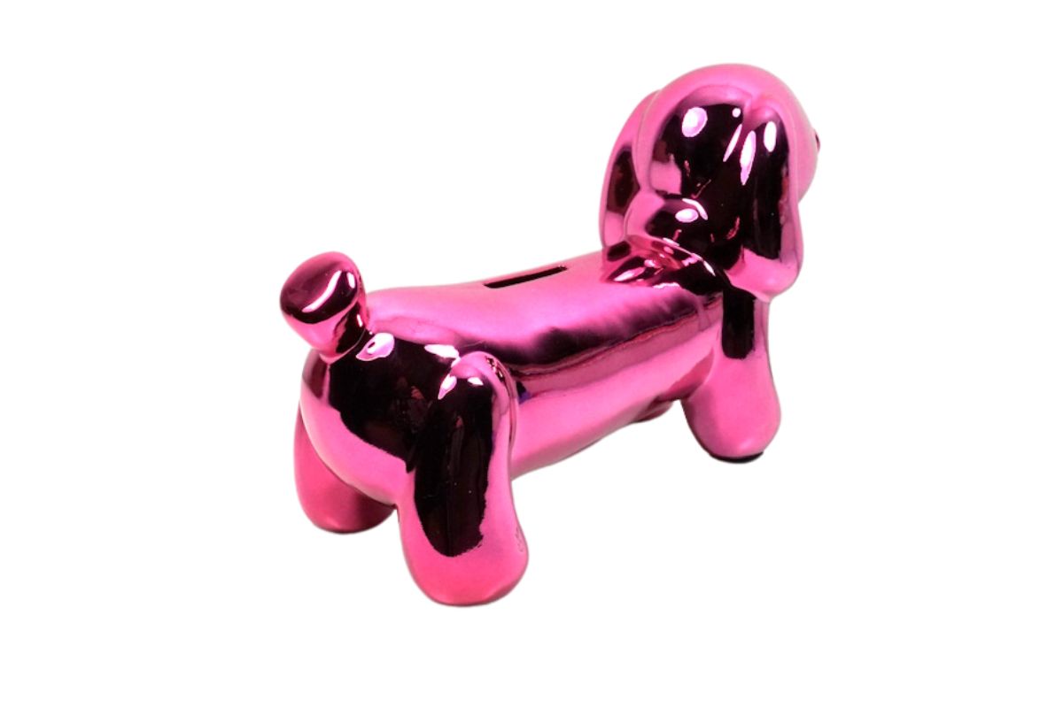 Pomme Pidou Spardose Money Bank Dackel Hund Whoopy Pink