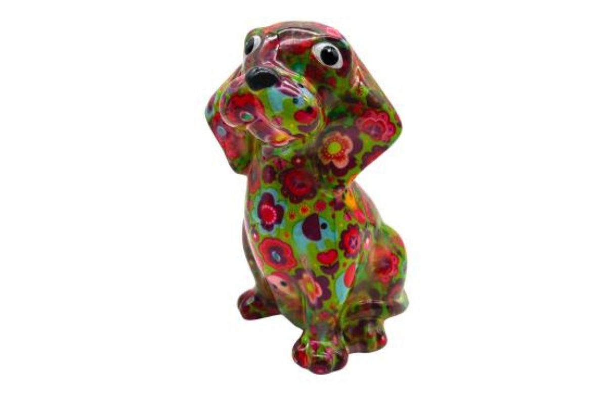 Pomme Pidou Spardose Money Bank Beagle Hund Basil Grün