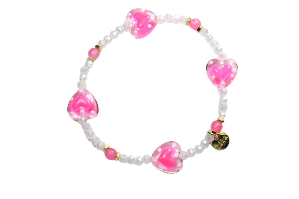 Biba Armband Crystal Perlen Sweet Heart Damen Armband Anhänger Gold