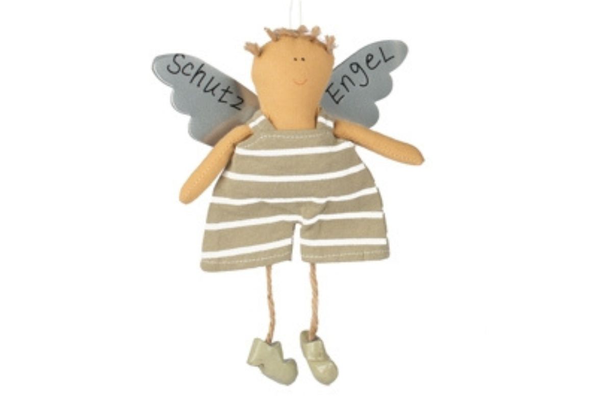 Baden Schutzengel Aufhänger Deko Engel Junge gestreift
