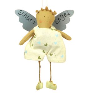 Baden Schutzengel Aufhänger Deko Engel Junge Herzchen Hellgelb