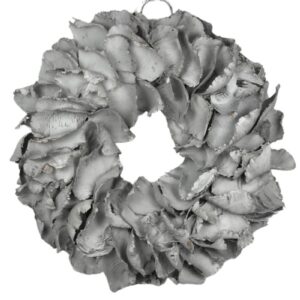 Couronne Deko Kranz Naturkranz Palm Petal Wreath Grey Mist 25cm∅ Handarbeit
