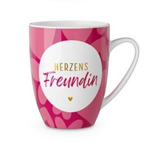 Henkelbecher Kaffeetasse Sprüchetasse Herzens Freundin Becher für Dich