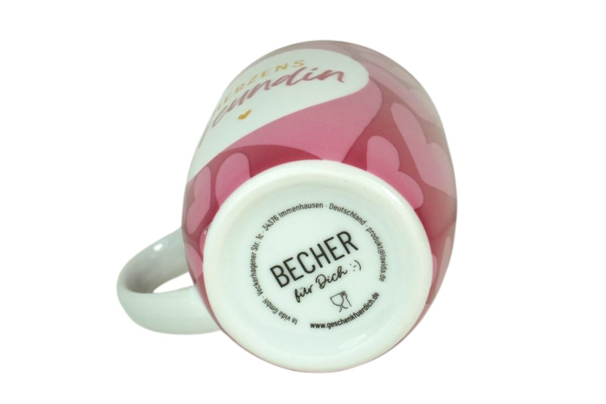 Henkelbecher Kaffeetasse Sprüchetasse Herzens Freundin Becher für Dich