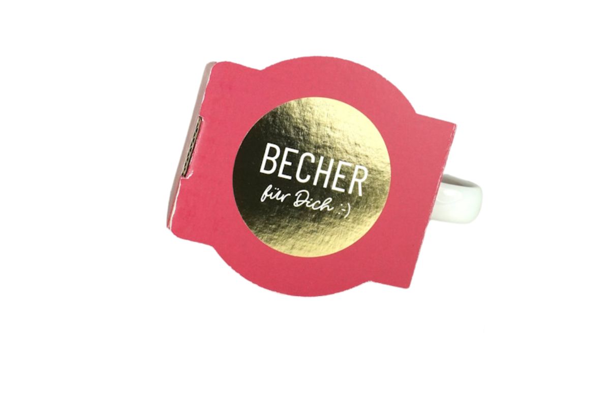 Henkelbecher Kaffeetasse Sprüchetasse Wie schön, Dass es dich Gibt Becher für Dich