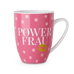 Henkelbecher Kaffeetasse Sprüchetasse Power Frau Becher für Dich