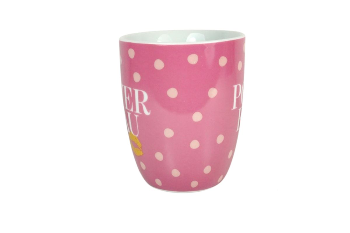 Henkelbecher Kaffeetasse Sprüchetasse Power Frau Becher für Dich