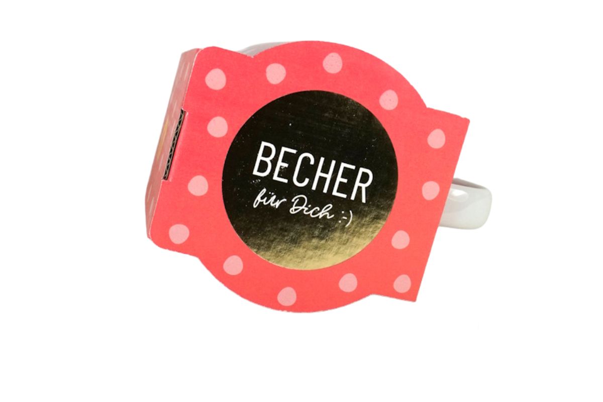 Henkelbecher Kaffeetasse Sprüchetasse Power Frau Becher für Dich