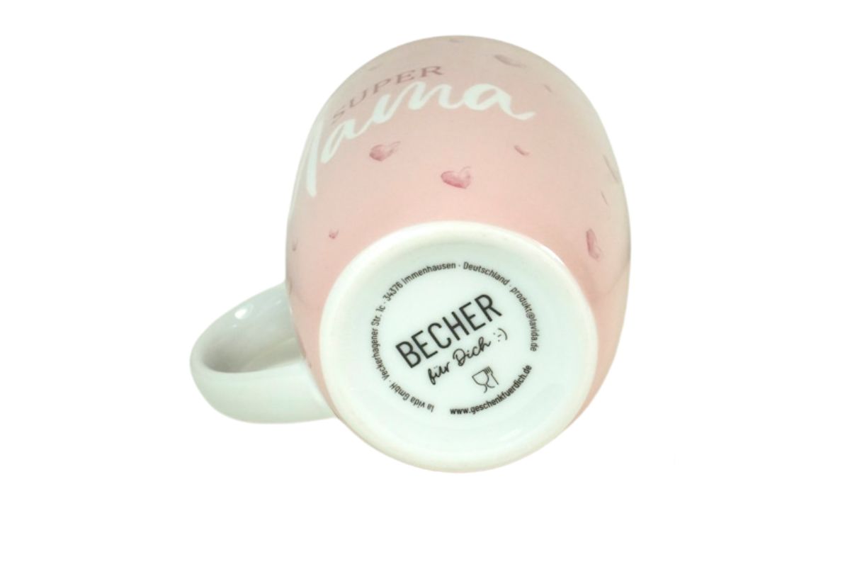 Henkelbecher Kaffeetasse Sprüchetasse Super Mama Becher für Dich