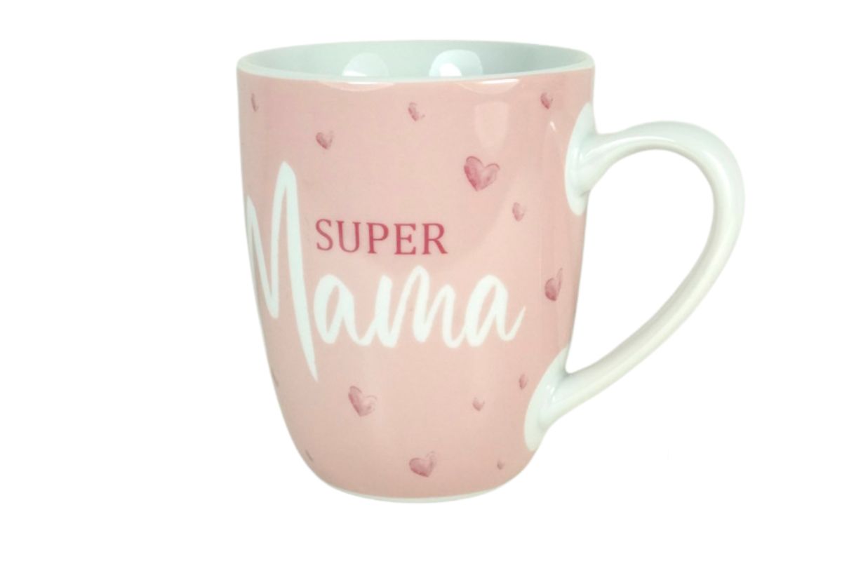 Henkelbecher Kaffeetasse Sprüchetasse Super Mama Becher für Dich