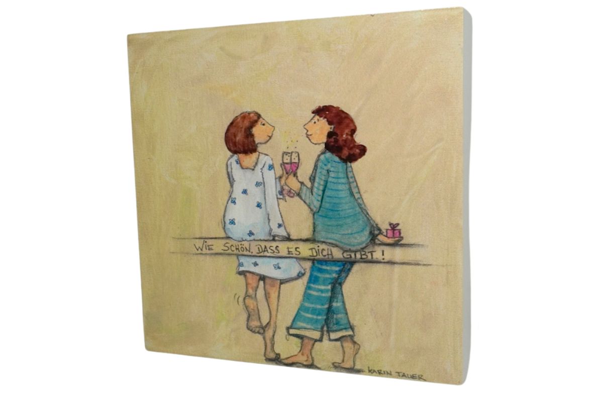 Holzbild Wandbild von Karin Tauer Wie Schön, Dass Es Dich Gibt!