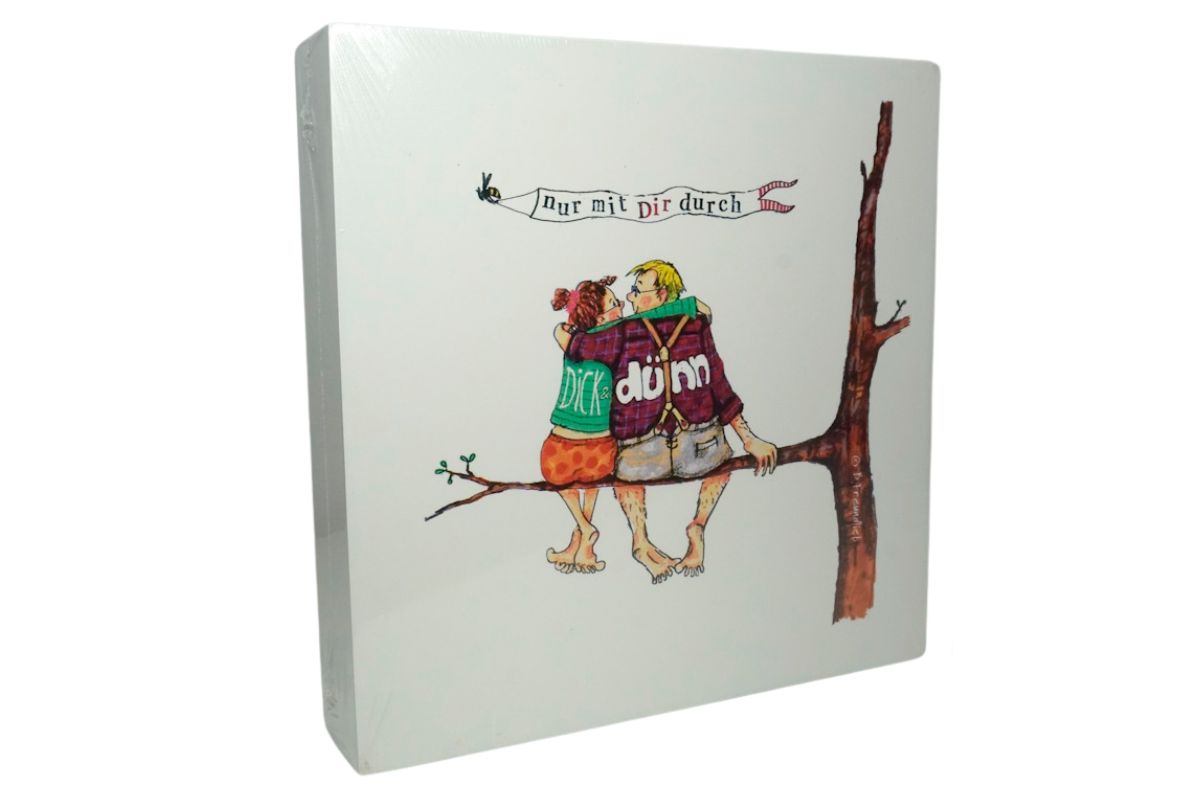 Holzbild Wandbild Bild Design von Barbara Freundlieb nur mit Dir durch Dick & dünn