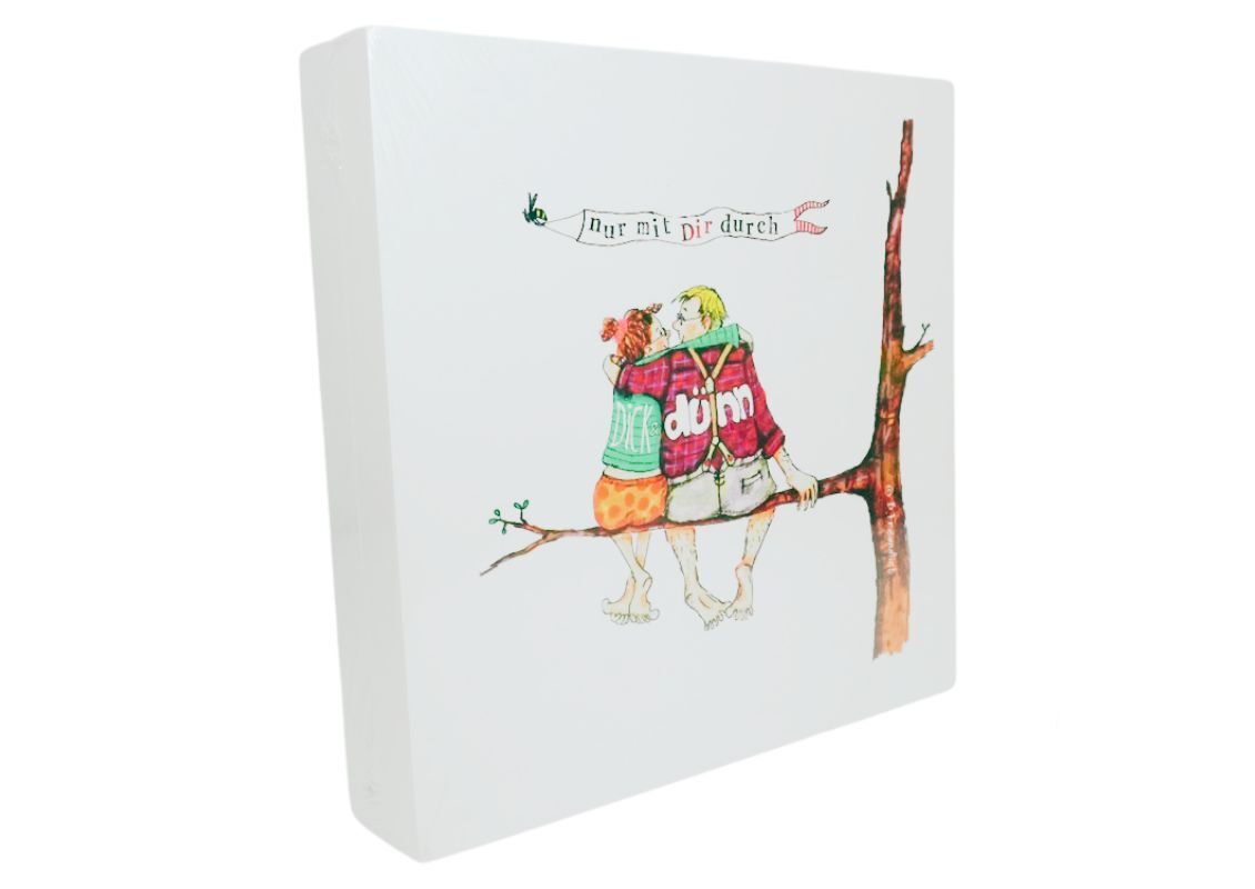 Holzbild Wandbild Bild Design von Barbara Freundlieb nur mit Dir durch Dick & dünn