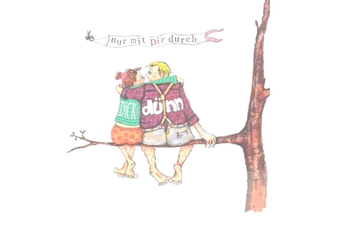 Holzbild Wandbild Bild Design von Barbara Freundlieb nur mit Dir durch Dick & dünn