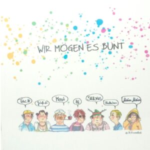 Holzbild Wandbild Bild Design von Barbara Freundlieb Wir Mögen Es Bunt