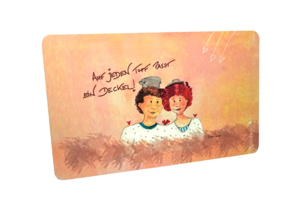 Frühstücksbrettchen Sweet Design Karin Tauer Auf jeden Topf passt ein Deckel!