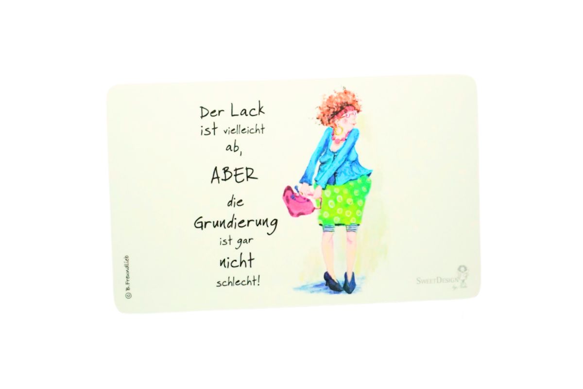 Frühstücksbrettchen Sweet Design B. Freundlieb Der Lack ist vielleicht ab, Aber die Grundierung ist gar nicht schlecht!