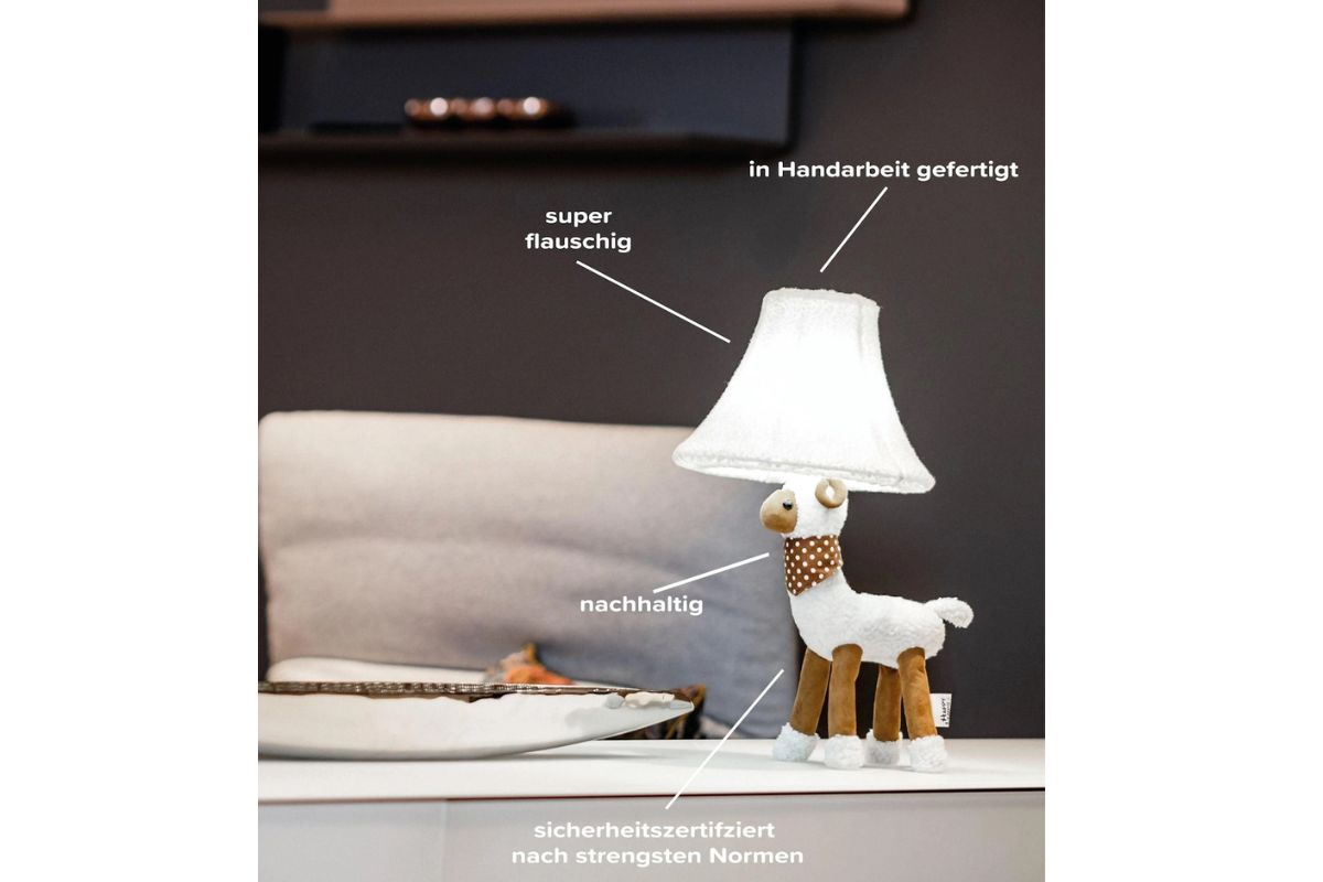 Lampe Happy Lamps Leuchte Stehlampe Wolle das Schaf Handarbeit